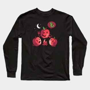 Funny Apples Campfire Scary Story Long Sleeve T-Shirt